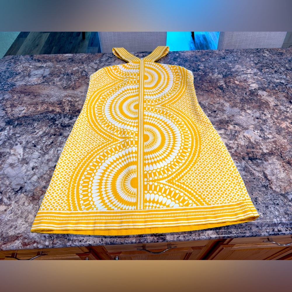 Women’s Taylor Yellow and White Patterned Dress - Picture 1 of 7